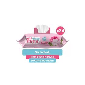 Baby Turco 90'lı Gül Kokulu Islak Bebek Havlusu