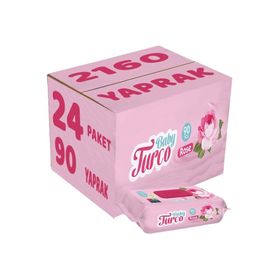 Baby Turco 90'lı Gül Kokulu Islak Bebek Havlusu