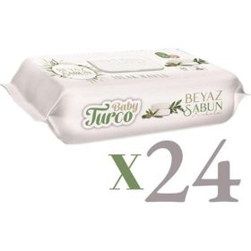 Baby Turco Beyaz Sabun Kokulu 24x90 Adet Islak Havlusu