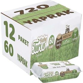 Baby Turco Doğadan 60 Yaprak 12 Paket Islak Mendil
