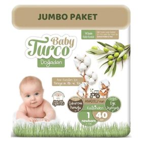 Baby Turco Doğadan No:1 Yenidoğan 40 Adet Bebek Bezi