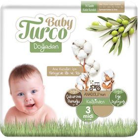 Baby Turco Doğadan No:3 Midi Bebek Bezi