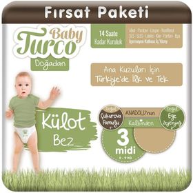 Baby Turco Doğadan No:3 Midi Külot Bebek Bezi