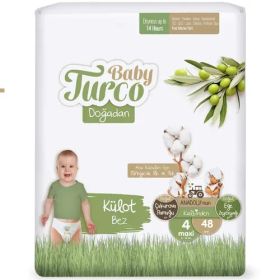 Baby Turco Doğadan No:4 Maxi 48 Adet Külot Bebek Bezi