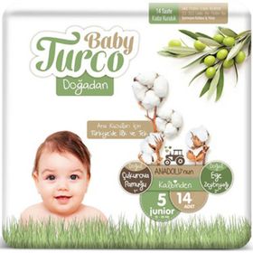 Baby Turco Doğadan No:5 Junior 14 Adet Bebek Bezi