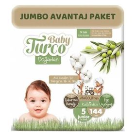 Baby Turco Doğadan No:5 Junior 144 Adet Bebek Bezi