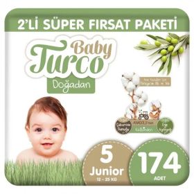 Baby Turco Doğadan No:5 Junior 174 Adet Bebek Bezi