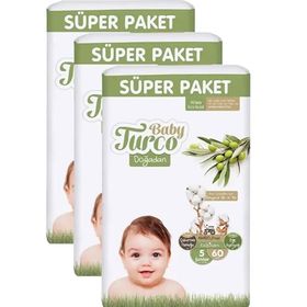 Baby Turco Doğadan No:5 Junior 180 Adet Bebek Bezi