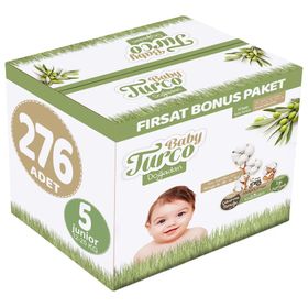 Baby Turco Doğadan No:5 Junior 276 Adet Bebek Bezi