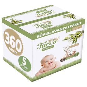 Baby Turco Doğadan No:5 Junior 360 Adet Bebek Bezi