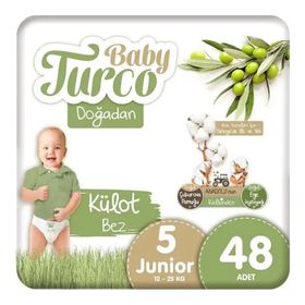 Baby Turco Doğadan No:5 Junior 48 Adet Külot Bebek Bezi