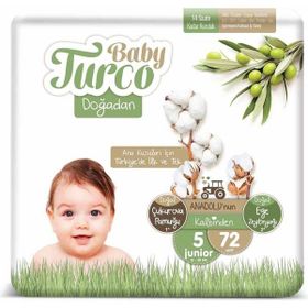 Baby Turco Doğadan No:5 Junior 72 Adet Bebek Bezi