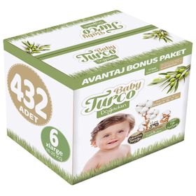 Baby Turco Doğadan No:6 XLarge 432 Adet Bebek Bezi
