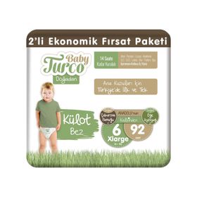 Baby Turco Doğadan No:6 XLarge 92 Adet Külot Bebek Bezi