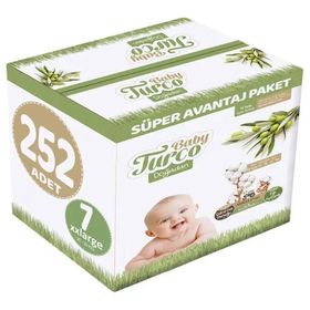 Baby Turco Doğadan No:7 XXLarge 252 Adet Bebek Bezi