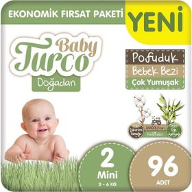 Baby Turco Doğadan Pofuduk No:2 Mini Bebek Bezi