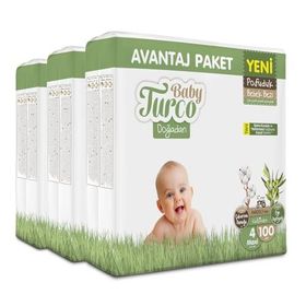Baby Turco Doğadan Pofuduk No:4 Maxi 300 Adet Bebek Bezi