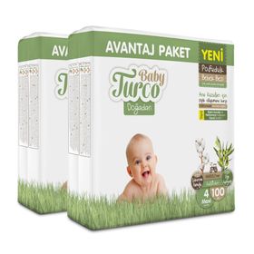 Baby Turco Doğadan Pofuduk No:4 Maxi Bebek Bezi