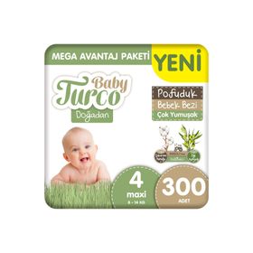 Baby Turco Doğadan Pofuduk No:4 Maxi Bebek Bezi