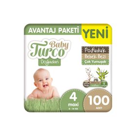 Baby Turco Doğadan Pofuduk No:4 Maxi Bebek Bezi
