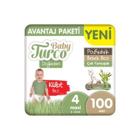 Baby Turco Doğadan Pofuduk No:4 Maxi Külot Bebek Bezi