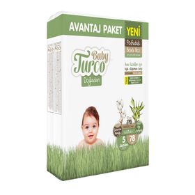 Baby Turco Doğadan Pofuduk No:5 Junior 78 Adet Bebek Bezi