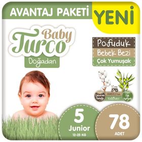 Baby Turco Doğadan Pofuduk No:5 Junior 78 Adet Bebek Bezi