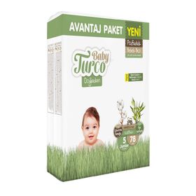 Baby Turco Doğadan Pofuduk No:5 Junior 78 Adet Bebek Bezi