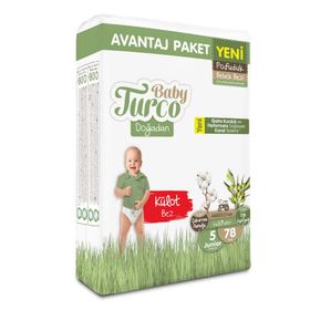 Baby Turco Doğadan Pofuduk No:5 Junior 78 Adet Külot Bebek Bezi