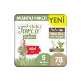 Baby Turco Doğadan Pofuduk No:5 Junior Külot Bebek Bezi
