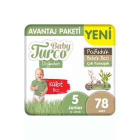 Baby Turco Doğadan Pofuduk No:5 Junior Külot Bebek Bezi