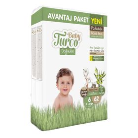 Baby Turco Doğadan Pofuduk No:6 Xlarge Bebek Bezi
