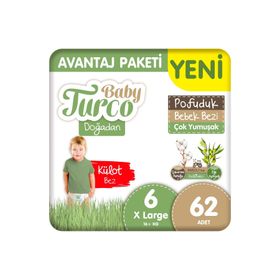 Baby Turco Doğadan Pofuduk No:6 XLarge Külot Bebek Bezi