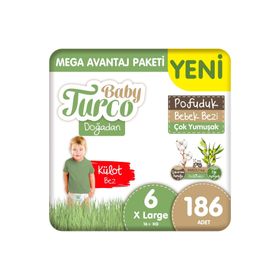 Baby Turco Doğadan Pofuduk No:6 XLarge Külot Bebek Bezi