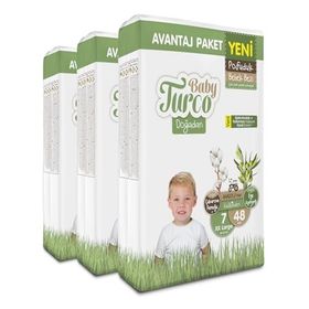 Baby Turco Doğadan Pofuduk No:7 XXLarge 144 Adet Bebek Bezi