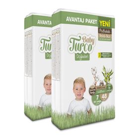Baby Turco Doğadan Pofuduk No:7 XXLarge 96 Adet Bebek Bezi