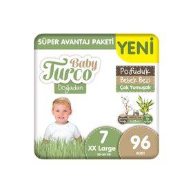 Baby Turco Doğadan Pofuduk No:7 XXLarge Bebek Bezi