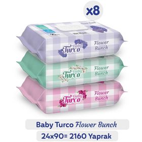 Baby Turco Flower Bunch 2160 Yaprak Islak Havlu