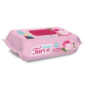 Baby Turco Gül Kapaklı 90 Adet Islak Havlu