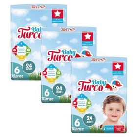 Baby Turco No:6 XLarge 72 Adet Bebek Bezi