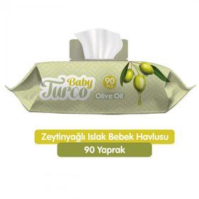 Baby Turco Zeytinyağlı 90x36 3240 Yaprak Islak Havlu Mendil