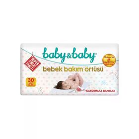 Baby&Baby 30 Adet Kaydırmaz Bantlı Bebek Bakım Örtüsü
