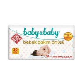 Baby&Baby 60x60 cm 30 Adet Kaydırmaz Bantlı Bakım Örtüsü