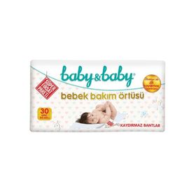 Baby&Baby 60x60 cm 30 Adet Kaydırmaz Bantlı Bakım Örtüsü