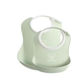 Babybjorn Yumuşak Powder Green Plastik Mama Önlüğü Seti