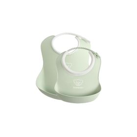 Babybjorn Yumuşak Powder Green Plastik Mama Önlüğü Seti