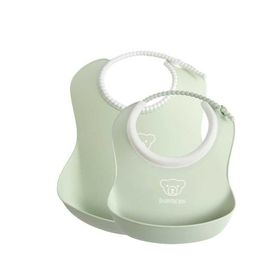 Babybjorn Yumuşak Powder Green Plastik Mama Önlüğü Seti
