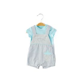 Babydola 12696 2'li Erkek Bebek Salopet Takım