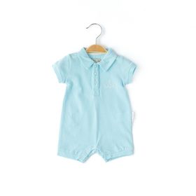 Babydola 12831 Erkek Bebek Kısa Kollu Yakalı Tulum