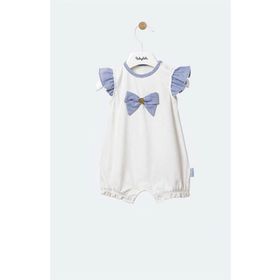 Babydola 12983 Kız Bebek Kısa Kollu Fiyonklu Tulum